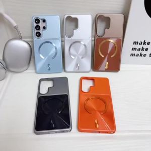 Luxury For MagSafe Aurora Phone Case for Samsung Galaxy S25 S26 Plus S24 FE S23 Ultra Metallic Color Protection Back Cover