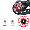 11T 13T 17T MTB Bicycle Rear Derailleur Jockey Wheel Ceramic Bearing Pulley CNC Road Bike Guide Roller ldler 4mm 5mm 6mm. 
