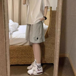 กางเกงขาสั้นทรงหลวมสไตล์อเมริกันสำหรับผู้ชาย กางเกงขาสั้นวิ่งลำลองฤดูร้อน ทรงหลวม 5 ชิ้น ใส่ได้ทั้งกลางแจ้งและในบ้าน กางเกงขายาวทรงตรง