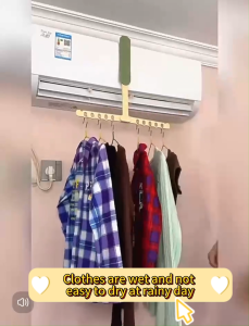【SG Stock】Travel portable fordable creative clothes hanger can hang air conditioner旅行便携可折叠创意衣架可挂空调