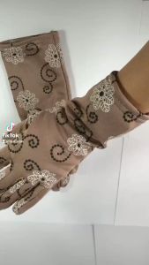 Găng tay chống nắng vải thun 2 lớp dài 25cm nhiều màu
