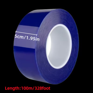1pc Blue PE Wheel Rim Protector Film No-Residue Scratch-Resistant Self-Adhesive Tape for Car Rims Doors Windows Wall Decor