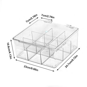 Transparent nail polish storage box-flip top type suitable for lipstick perfume essence  9-cell large capacity jewelry box