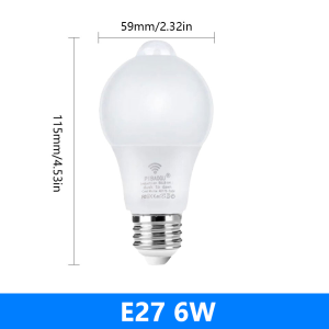 LED PIR Motion Sensor LED Bulb 6W 9 12 15 18 20W E27 110V 220V Radar Sensor Light Lamp Lamparas For Home Stair Pathway 1pcs