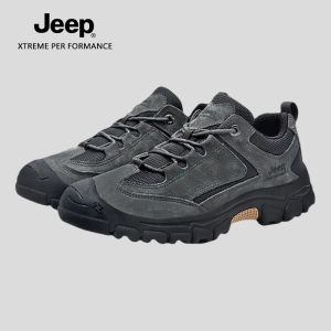 Jeep Outdoor Mountaineering Anti slip and Shock Absorbent Sports Plush Hiking Travel Mens Shoes