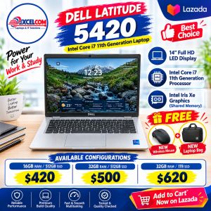 Dell Latitude 5420 Laptop Intel Core i7 11th Generation 14" Full HD LED Display 16GB RAM 512GB SSD $420