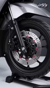 V2Z Motorcycle 260mm Front Brake Disc Rotor for Click V2/V3/Beat - Direct Bolt-On Fitment - Durable Performance - 260 mm Quality Size - Premium OEM Design
