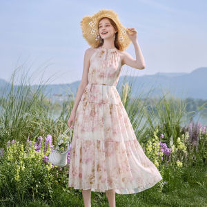 XIANGYING | Floral Off-Shoulder A-Line Dress