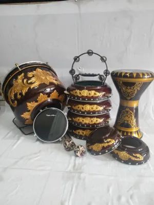 Hadroh Fullset Ukir 7 Kualitas Super FREE TAS