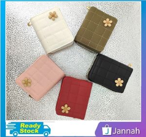 Jannah Dompet Pendek Syiling Pemegang Kad Wanita ( Flower Beam Short Purse Women Wallet Card Holder Coin Bag ) 12W3