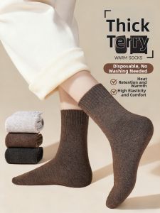 Tuban | Disposable No-Wash Warm Thick Terry Long Socks
