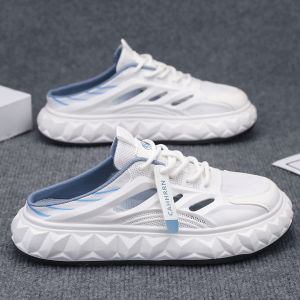 Mens Summer Breathable Slip-On Shoes Casual Sports Office Wear Driving Comfortable Flat Heel Sandals Open-Toe Work Slippers