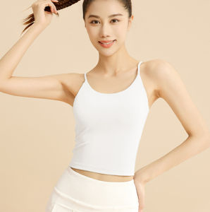 Women Halter Fitness Gym Yoga Crop Top Ladies Backless Push Up Sports Bra High Impact Support Strappy Sling Vest Padded Yoga Top