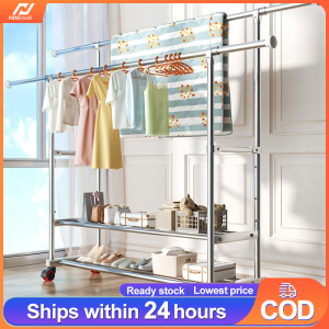 Ampaian baju Stainless Steel Clothes Hanger Rack Stand/Indoor Outdoor Clothes Hanger / Rak Penyidai Baju/Coat Rack