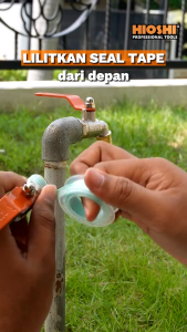HIOSHI /HST005A/Seal Tape Mini/BIRU/Isolasi Pipa/PTFE/Kran Air/12mm/3meter/0.35g/m3 - HD