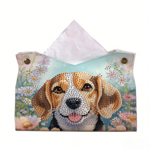 other | 1-Piece Set of Diamond Painting Kit Tissue Box Animal Pattern PU Leather Material Home Desktop Decoration Holiday Gifts