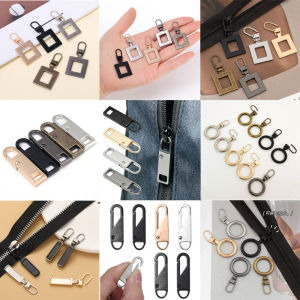 [Warm Homie] 4pcs Zipper Lock Head Removable Pull Tab Zipper Head Universal Detachable Zipper Puller Metal Zipper Repair Kit for Coat Bag
