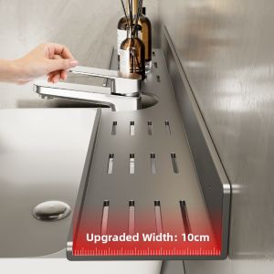 Wall-Mounted No-Drill Bathroom Shelf