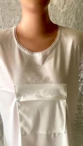 DALAMAN SINGLET WANITA BAJU HAJI DAN UMROH / SINGLET KANTONG WANITA / Singlet Renda Saku Satu / Perlengkapan Haji Dan Umroh Wanita