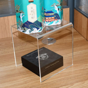 Transparent Acrylic Desktop Display Stand Office Cabinet Organizer Shelf Plastic Storage Rack Multi-Layer Placement Shelf