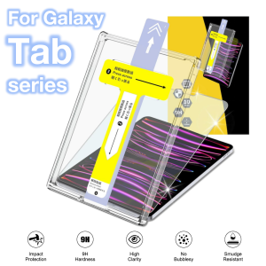 For Galaxy Tab S7 S8 S9 S10 S11 Fe Lite Plus + Tempered Glass Screen Protector Easy Install Auto-Dust Removal Kit