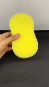 Sponge Busa Cuci Mobil Motor Kuning Bentuk 8 Spons Cuci Piring Foam Wash Tebal Premium