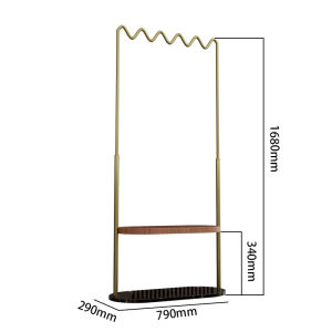 Luxurious Wave Form Clothes Hat Stand Floor Mounted Bedroom Modern Simple Italian High End Clothes Hanger Rack Home Use