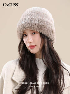 CACUSS Womens Knitted Woolen Hat Winter Thick Warm Outdoor Ear Protection Tassel Cap Stylish Cozy Autumn Winter Fashion