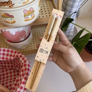 Bộ 2 Đôi Thìa Chống Trượt HelloKitty Cartoon Woodware Dùng Trong Gia Đình Cho Người Lớn Và Trẻ Em