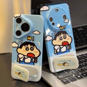 Cute Creative Acrylic Phone Case Blue Cloud Design with Stand for Apple 16 pro Huawei Mate70 Vivo S20 Reno14 pro Womens Xiaomi 14 Fashionable Redmi K80