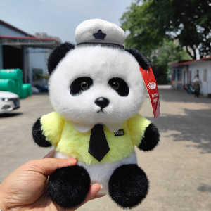 High Quality Panda Doll Plush Toy Travel Souvenir Gift for Boyfriend Birthday Soft Polyester Fiber Stuffed Animal Collectible
