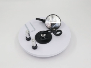 Round CNC Motorcycle Handle Bar End Side Mirror Universal Aluminum Alloy (1 Pair & 22mm)