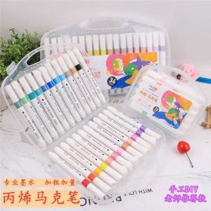Waterproof Acrylic Marker Pens for Fabric And Ceramic DIY Painting 12 Colors 24 Colors 36 Colors 48 Colors by FanFeng