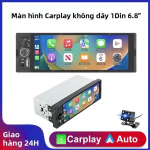 Đầu CD Xe Hơi MEKEDE 1 Din Máy Nghe Nhạc MP5 Màn Hình Cảm Ứng Đa Phương Tiện Với FM Hỗ Trợ Nguồn Điện Đầu Vào Aux USB BT Hỗ Trợ Đa Năng Android Auto Và Carplay