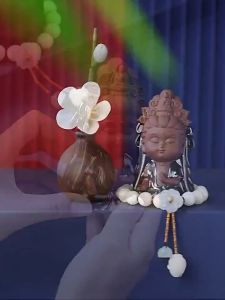 Tượng phật gốm phong thủy trang trí taplo xe ô tô may mắn tài lộc - New 2024