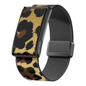 2pcs Integrated Metal Frame Sport Nylon Magnetic Band for Amazfit Helio Adjustable Breathable Fitness Tracker Durable Wristband