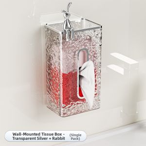MEIJIAN | Multi-functional Tissue Box Remote Control Storage Organizer Ice Crystal Ripples