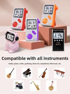 JOYO | Compact Electronic Metronome with Vocal & Electronic Drum Channels Guitar & Guzheng Examination Dedicated