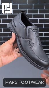 MARS Nicolo Sepatu Slip-on Formal Loafers Kantor Pria Hitam