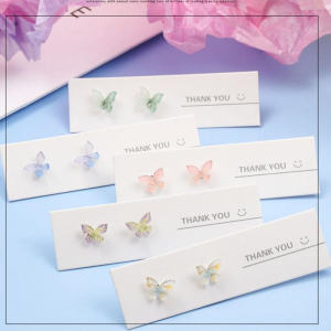 ต่างหูผีเสื้อสามมิติสุดหรูหรา S925 เงินแท้ ชุดต่างหูแฟชั่นสำหรับผู้หญิง ดีไซน์เรียบง่าย สไตล์นางฟ้า ต่างหูแบบติดหู