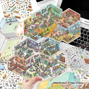 2.5D Miniature Scene DIY Decal Stickers