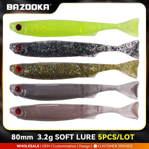Bazooka Soft Lure Fishing Baits Silicone Jointed Shad Shiner Sinking Jighead Wobbler Worm Jigging Bass Carp Pike Lead Ice Winter