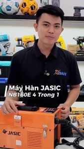 Máy hàn 4 trong 1 Jasic NB-160E tặng kèm cuộn dây + găng tay da hàn trọng lượng nhẹ hàn có khí không khí hàn que siêu khỏe nhanh gấp 2 lần máy hàn inox chính hãng