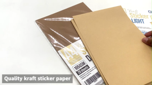 PROPRINTZ A4 Size Quaff Kraft Sticker Paper Dark/Light 165gsm Inkjet Sticker Paper for Labelling 20sheets/pack