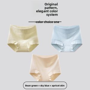 JIAZINI | High Waist Womens Cotton Underwear Seamless Antibacterial Briefs Comfortable Cotton Crotch Four Corner Shorts Panties