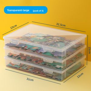 WEIAI | Transparent Storage Box for Childrens Puzzle and Building Blocks