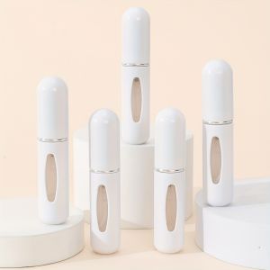 5-Pack 0.17 oz Mixed Color Reusable Fillable Bottom Reusable Perfume Bottle Portable Travel Bag