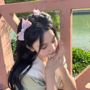 【♡Lovely girls house♡】คลิปติดผมรูปหัวใจโบว์พลอยเทียมใหม่2022อันสำหรับผู้หญิงหญิงสาววินเทจกิ๊บติดผมผูกโบว์เครื่องประดับผมอุปกรณ์แต่งผมสุดน่ารัก