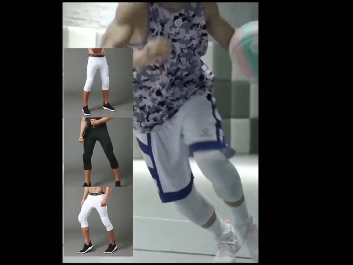 men's basketball leggings with knee pads