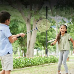 Deli Agnite Children Badminton Racket / Raket Bulu Tangkis Anak Badminton Isi 2 Raket Free Bag dan kok F2135